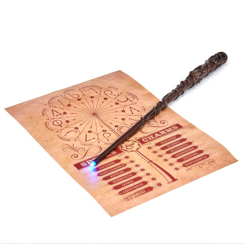 WOW! STUFF عالم السحر: عصا لوموس الفاخرة - هيرميون جرانجر - 14" نسخة مطلية يدويًا، طرف LED، ملصق تعويذة، لعبة هاري بوتر قابلة للجمع، تطبيق للعب بالصور - Image 2